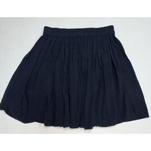 Lorimer NYC Womens Pleated Skater Skirt Size M Black Casual Lightweight Pull On